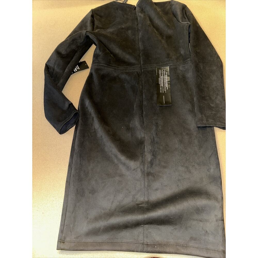 NWT BCBG MAXAZRIA Whitley Knit Faux Suede Midi Dress Cutout SIZE Large MSRP $268 - Picture 5 of 5